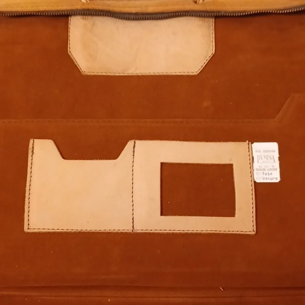 PYMSA Mexico Leather Portfolio Briefcase